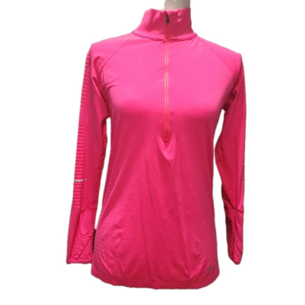 Under Armour Womens 1/4 Zip Pink Active Fitness Sports Top Medium EUC